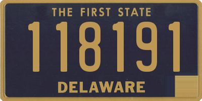 DE license plate 118191