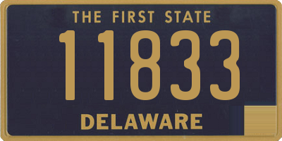 DE license plate 11833