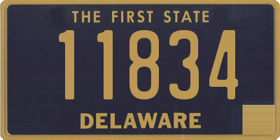 DE license plate 11834