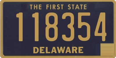 DE license plate 118354