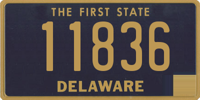 DE license plate 11836