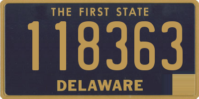 DE license plate 118363