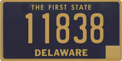 DE license plate 11838