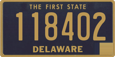 DE license plate 118402