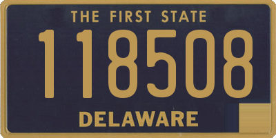 DE license plate 118508