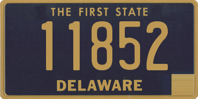 DE license plate 11852