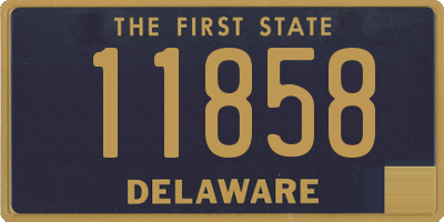 DE license plate 11858