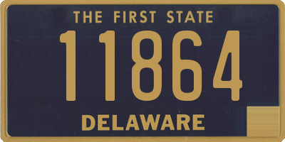 DE license plate 11864