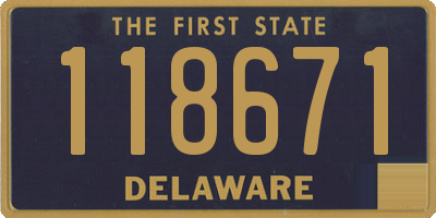 DE license plate 118671