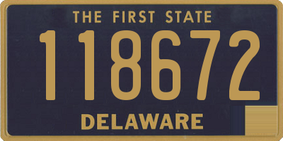 DE license plate 118672