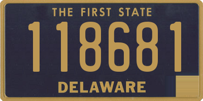 DE license plate 118681