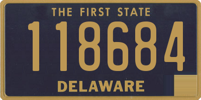 DE license plate 118684