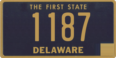 DE license plate 1187