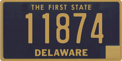 DE license plate 11874