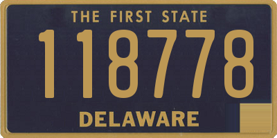 DE license plate 118778