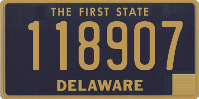 DE license plate 118907