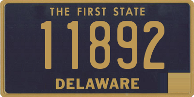 DE license plate 11892