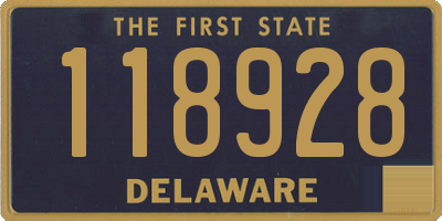 DE license plate 118928