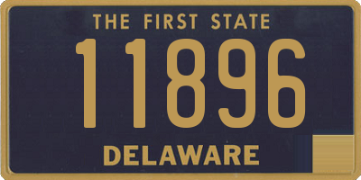 DE license plate 11896