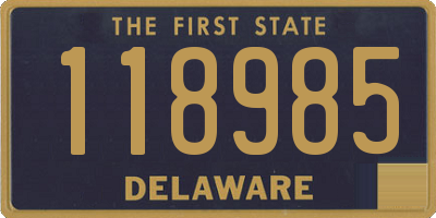 DE license plate 118985