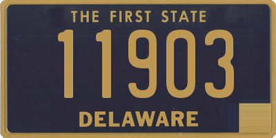 DE license plate 11903