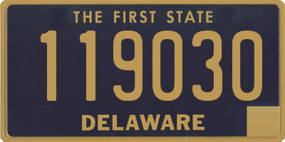 DE license plate 119030