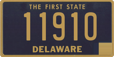 DE license plate 11910