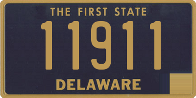 DE license plate 11911