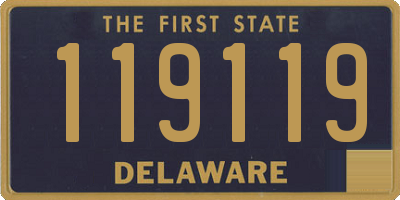 DE license plate 119119