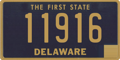 DE license plate 11916