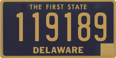 DE license plate 119189