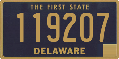 DE license plate 119207