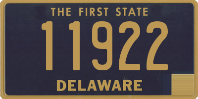 DE license plate 11922