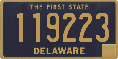 DE license plate 119223