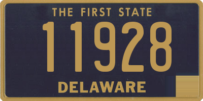 DE license plate 11928