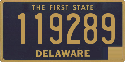 DE license plate 119289