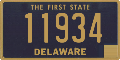 DE license plate 11934