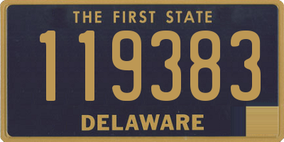 DE license plate 119383