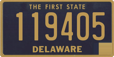 DE license plate 119405