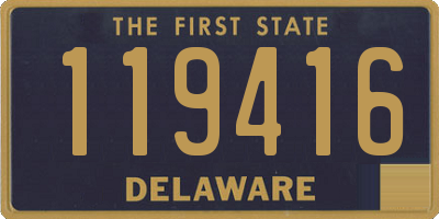 DE license plate 119416