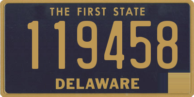 DE license plate 119458