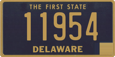 DE license plate 11954