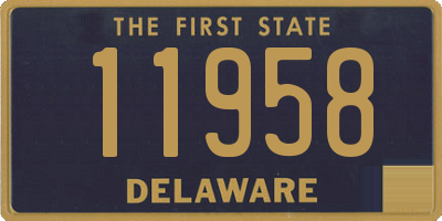 DE license plate 11958