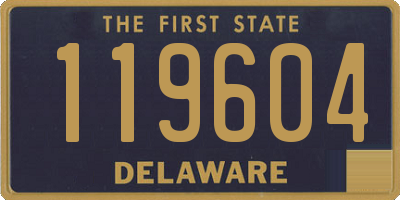 DE license plate 119604