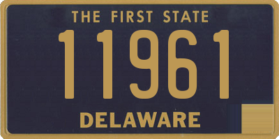 DE license plate 11961