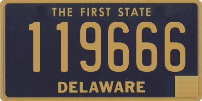 DE license plate 119666