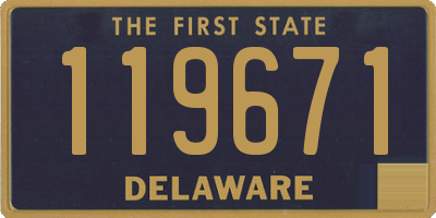 DE license plate 119671