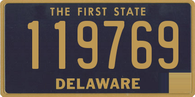 DE license plate 119769