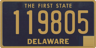 DE license plate 119805