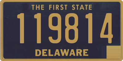 DE license plate 119814